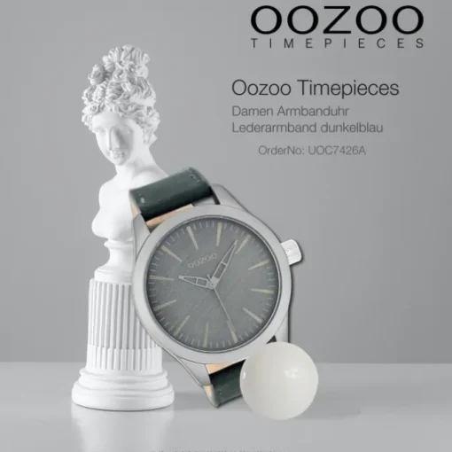 Oozoo Damen Armbanduhr Timepieces Analog Leder dunkelblau UOC7426A