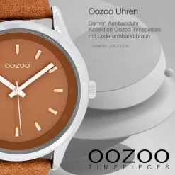 Oozoo Damen Armbanduhr Timepieces Analog Leder braun UOC7437A