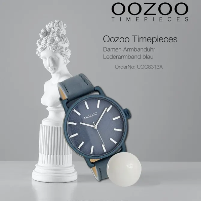 Oozoo Damen Armbanduhr Timepieces Analog Leder blau UOC8313A