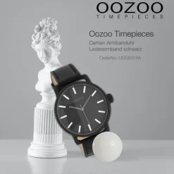 Oozoo Damen Armbanduhr Timepieces Analog Leder schwarz UOC8314A