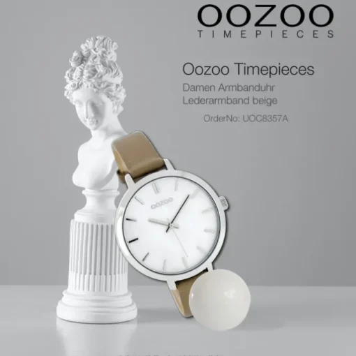 Oozoo Damen Armbanduhr Timepieces Analog Leder beige UOC8357A