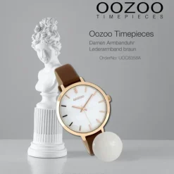Oozoo Damen Armbanduhr Timepieces Analog Leder braun UOC8358A