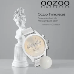 Oozoo Damen Armbanduhr Timepieces Analog Metall silber UOC9096A