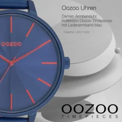 Oozoo Damen Armbanduhr Timepieces Analog Leder blau UOC11252