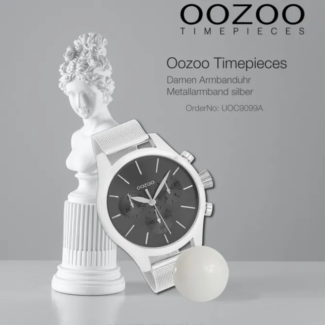 Oozoo Damen Armbanduhr Timepieces Analog Metall silber UOC9099A