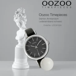 Oozoo Damen Armbanduhr Timepieces Analog Leder schwarz UOC9139A