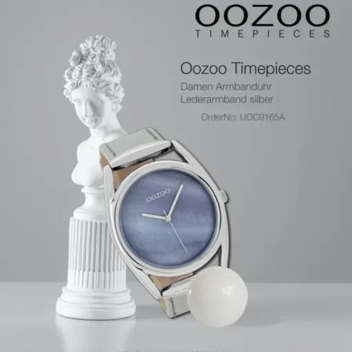 Oozoo Damen Armbanduhr Timepieces Analog Leder silber UOC9165A