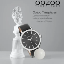 Oozoo Damen Armbanduhr Timepieces Analog Leder schwarz UOC9199A