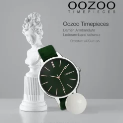 Oozoo Damen Armbanduhr Timepieces Analog Leder schwarz UOC9213A