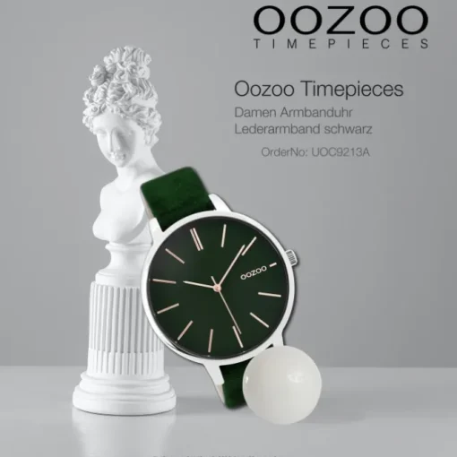 Oozoo Damen Armbanduhr Timepieces Analog Leder schwarz UOC9213A