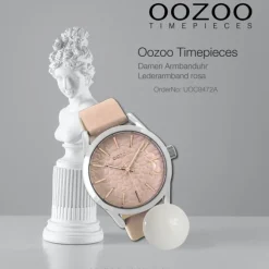 Oozoo Damen Armbanduhr Timepieces Analog Leder rosa UOC9472A