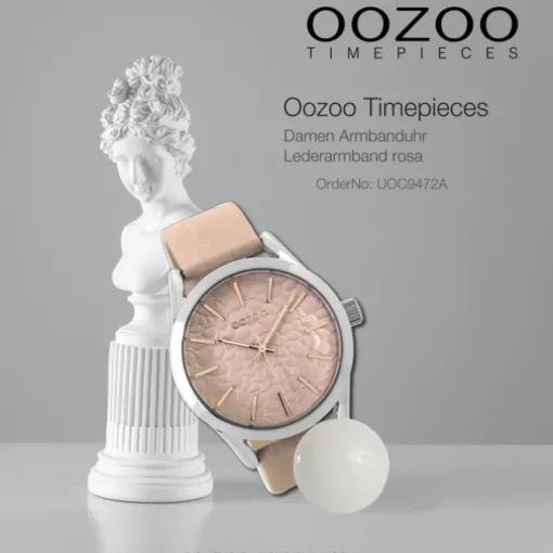 Oozoo Damen Armbanduhr Timepieces Analog Leder rosa UOC9472A