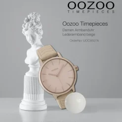 Oozoo Damen Armbanduhr Timepieces Analog Leder beige UOC9507A