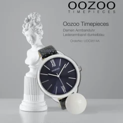 Oozoo Damen Armbanduhr Timepieces Analog Leder dunkelblau UOC9514A