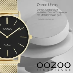 Oozoo Damen Armbanduhr Timepieces Analog Metall gold UOC9915A