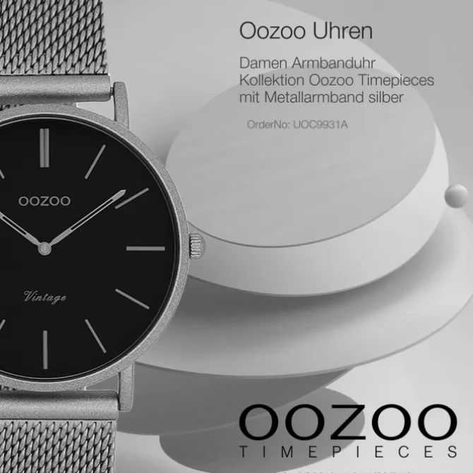 Oozoo Damen Armbanduhr Timepieces Analog Metall silber UOC9931A