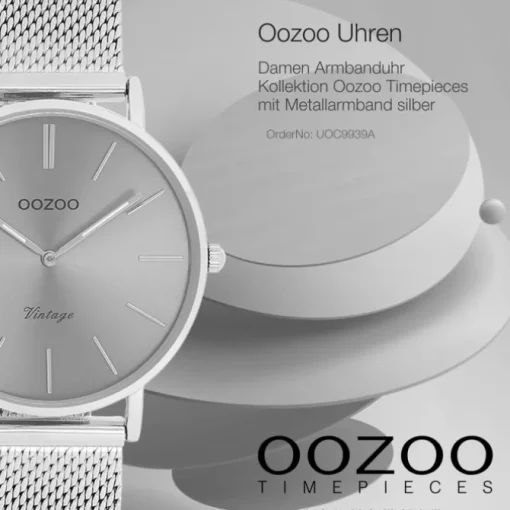 Oozoo Damen Armbanduhr Timepieces Analog Metall silber UOC9939A