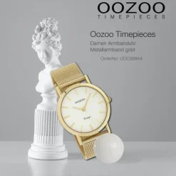 Oozoo Damen Armbanduhr Timepieces Analog Metall gold UOC9994A