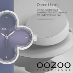 Oozoo Damen Armbanduhr Timepieces Analog Lederband blau UOC11522