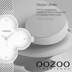 Oozoo Damen Armbanduhr Timepieces Analog Metallband silber UOC11525