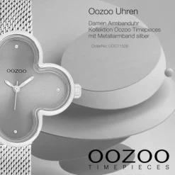 Oozoo Damen Armbanduhr Timepieces Analog Metallband silber UOC11526