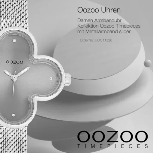 Oozoo Damen Armbanduhr Timepieces Analog Metallband silber UOC11526