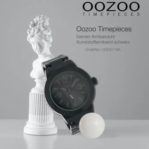 Oozoo Damen Armbanduhr Timepieces Analog Plastik schwarz UOC4119A