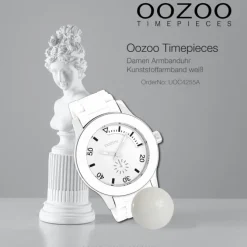 Oozoo Damen Armbanduhr Timepieces Analog Plastik weiß UOC4255A