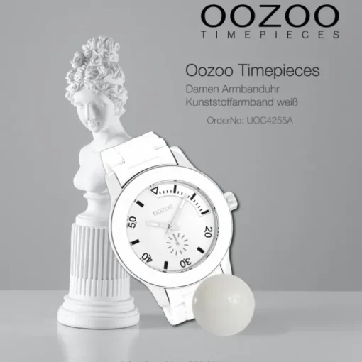 Oozoo Damen Armbanduhr Timepieces Analog Plastik weiß UOC4255A