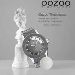 Oozoo Damen Armbanduhr Timepieces Analog Plastik grau UOC4257A