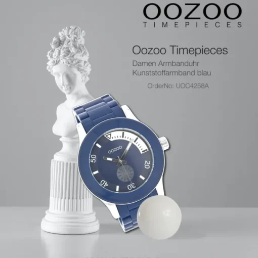 Oozoo Damen Armbanduhr Timepieces Analog Plastik blau UOC4258A