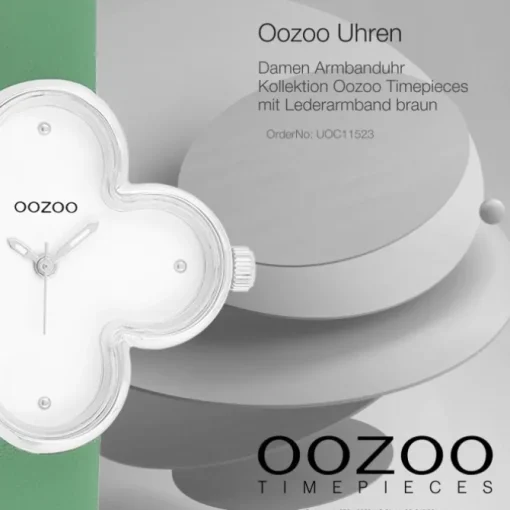Oozoo Damen Armbanduhr Timepieces Analog Lederband braun kaschmir UOC11523