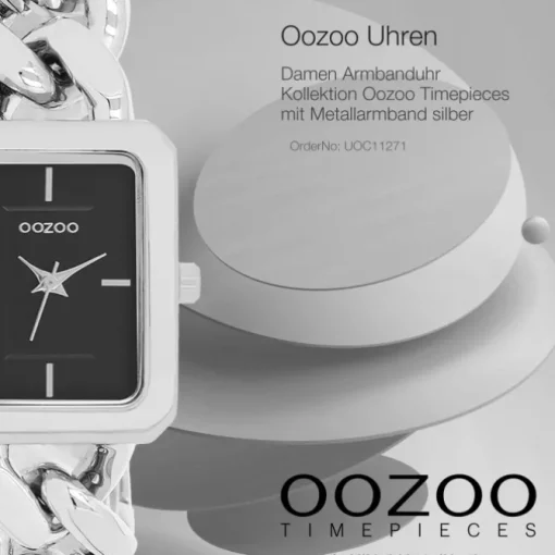 Oozoo Damen Armbanduhr Timepieces Analog Metall silber UOC11271