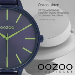 Oozoo Damen Armbanduhr Timepieces Analog Leder blau UOC11164