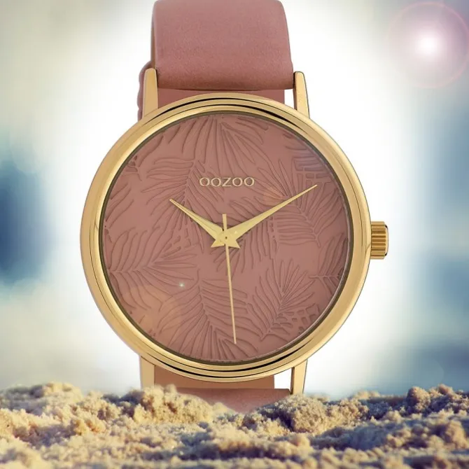 Oozoo Damen Armbanduhr Timepieces C10081 Quarzwerk Leder altrosa UOC10081