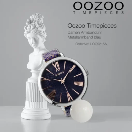 Oozoo Damen Armbanduhr Timepieces Analog Metall blau UOC9215A