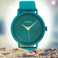 Oozoo Damen Armbanduhr Timepieces C10581 Analog Leder türkis UOC10581