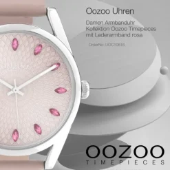 Oozoo Damen Armbanduhr Timepieces C10816 Analog Leder rosa UOC10816