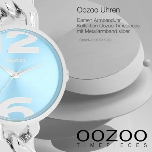 Oozoo Damen Armbanduhr Timepieces Analog Metall silber UOC11350
