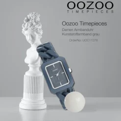 Oozoo Damen Armbanduhr Timepieces Analog Kunststoff grau UOC11278