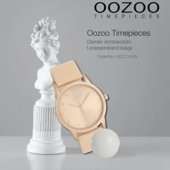 Oozoo Damen Armbanduhr Timepieces Analog Leder beige UOC11078