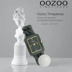 Oozoo Damen Armbanduhr Timepieces Analog Kunststoff dunkelgrün UOC11279