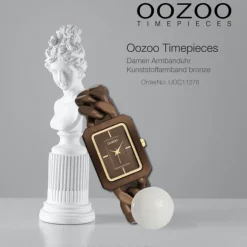 Oozoo Damen Armbanduhr Timepieces Analog Kunststoff bronze UOC11276