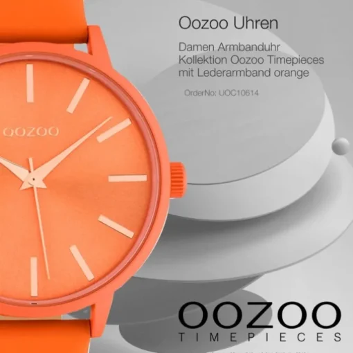 Oozoo Damen Armbanduhr Timepieces C10614 Analog Leder orange UOC10614