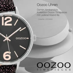 Oozoo Damen Armbanduhr Timepieces C9484 38mm Leder lila schwarz UOC9484