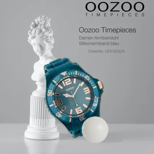 Oozoo Damen Armbanduhr Timepieces Analog Silikon blau türkis UOC5032A