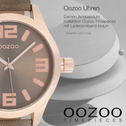 Oozoo Damen Armbanduhr Timepieces C1158 Analog Leder braun UOC1158