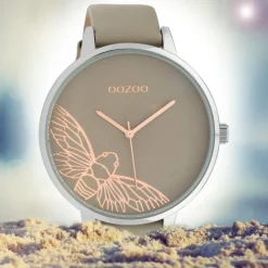 Oozoo Damen Armbanduhr Timepieces C10077 Analog Leder braun beige UOC10077