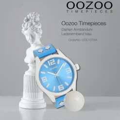 Oozoo Damen Armbanduhr Timepieces Analog Leder blau UOC1076A