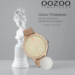Oozoo Damen Armbanduhr Timepieces Analog Metall rosegold UOC10136